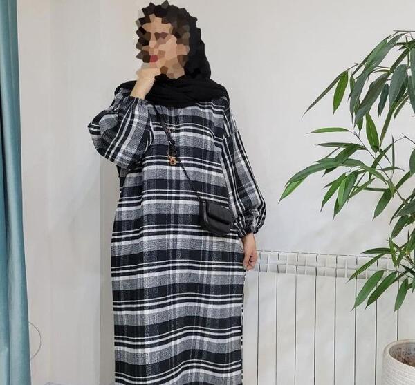 عکس مانتو چهارخونه بلند