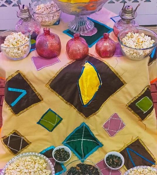 عکس سفره ساده شب یلدا