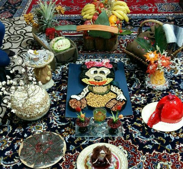 عکس سفره ساده شب یلدا
