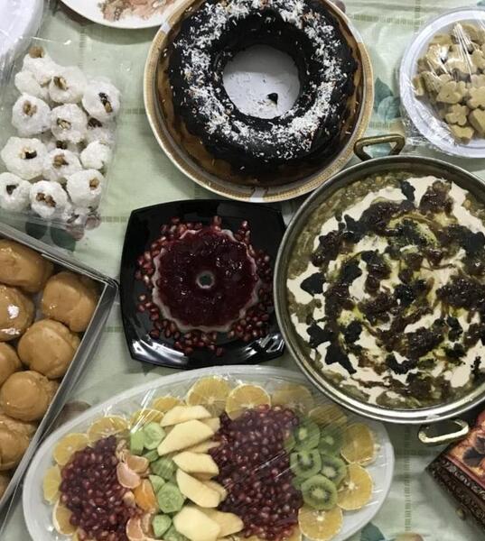 عکس سفره ساده شب یلدا