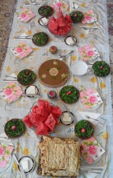 عکس سفره بی بی سه شنبه