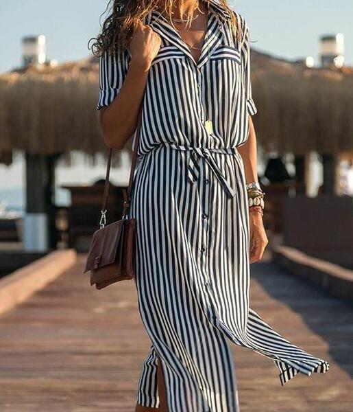 عکس مانتو راه راه سفید مشکی