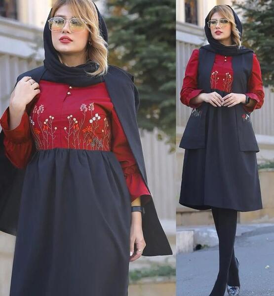 عکس مانتو گلدوزی شده