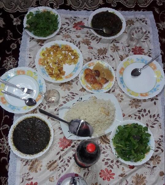 عکس سفره ناهار ساده