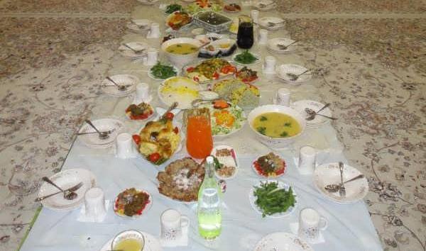 عکس سفره ناهار ساده
