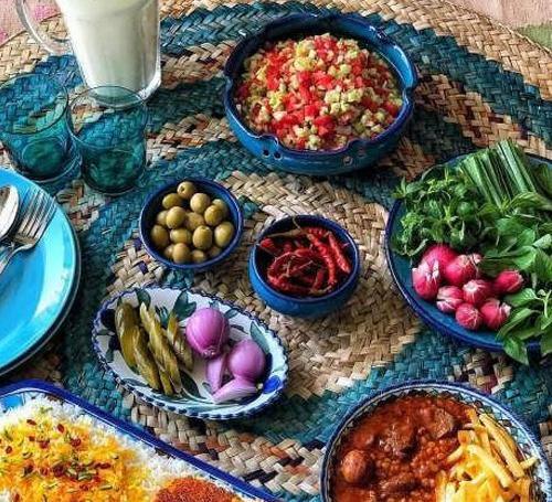 عکس سفره ناهار ساده