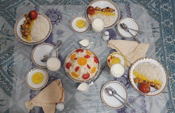 عکس سفره ناهار ساده