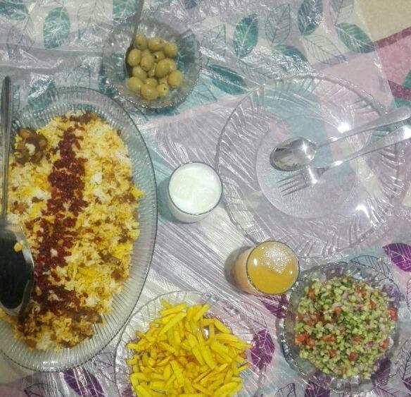 عکس سفره ناهار ساده