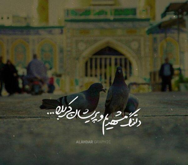 عکس نوشته دلتنگی برای حرم امام رضا