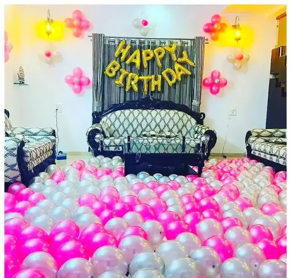 عکس بادکنک آرایی صورتی
