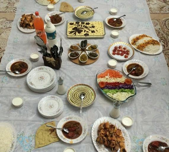 عکس سفره جوجه کباب