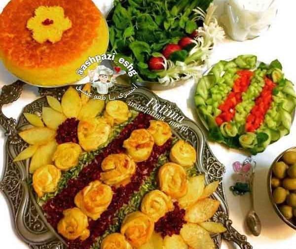 عکس سفره جوجه کباب