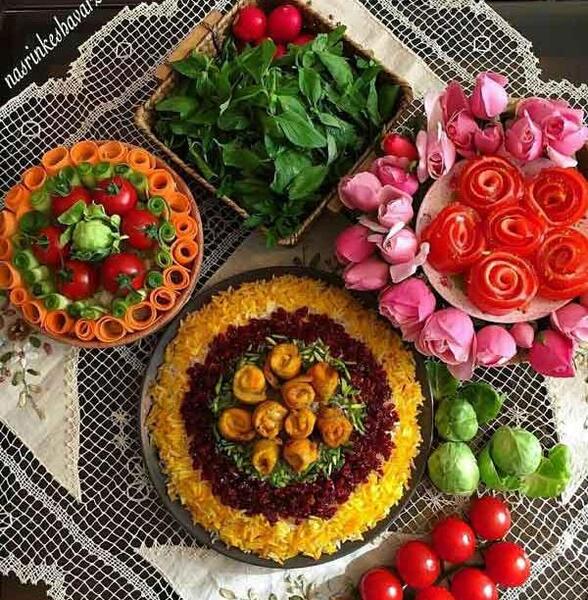 عکس سفره جوجه کباب
