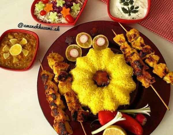 عکس سفره جوجه کباب