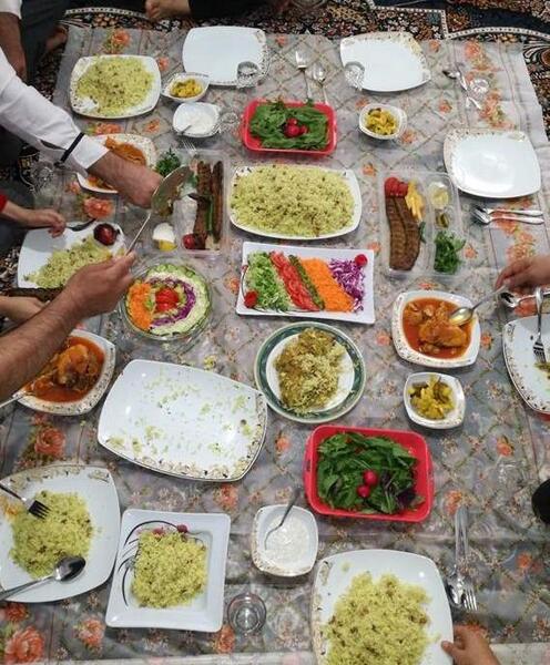 عکس سفره جوجه کباب