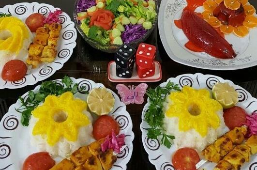 عکس سفره جوجه کباب