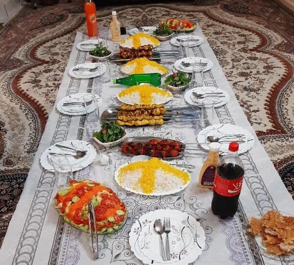 عکس سفره جوجه کباب