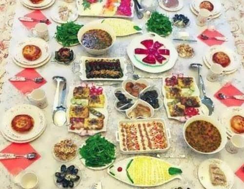 عکس سفره آرایی ناهار
