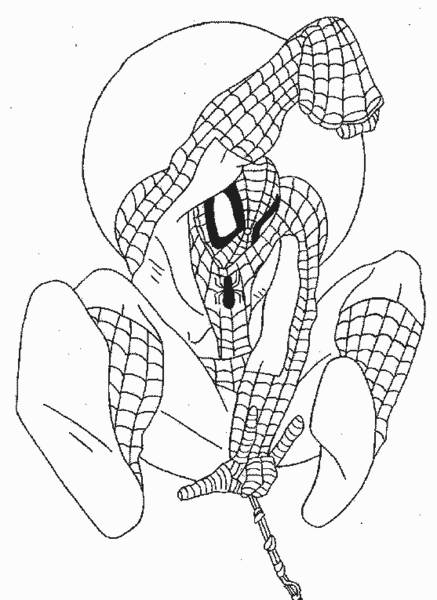 عکس مرد عنکبوتی بدون رنگ