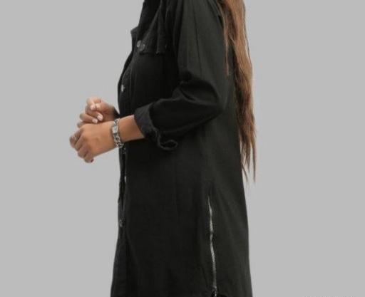 عکس مانتو جین ذغالی