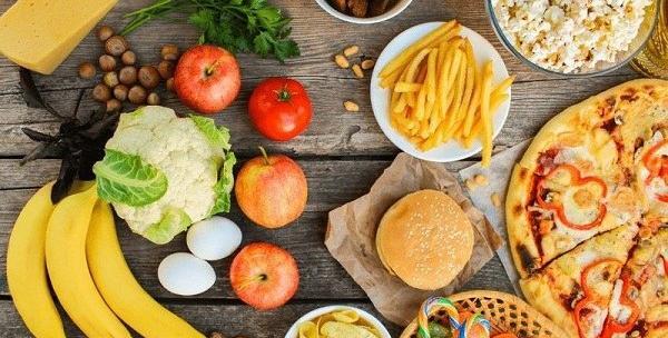 عکس نقاشی غذای سالم و ناسالم