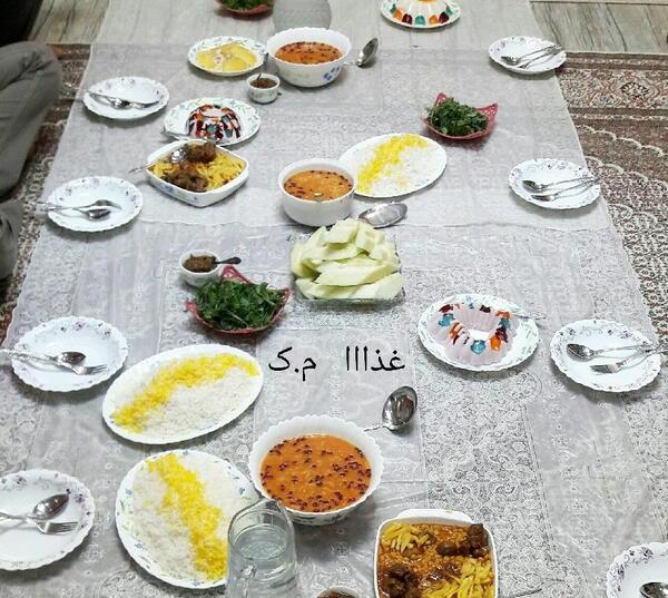 عکس سفره قیمه