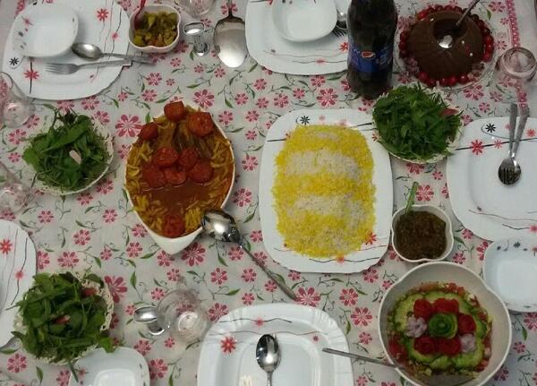 عکس سفره قیمه
