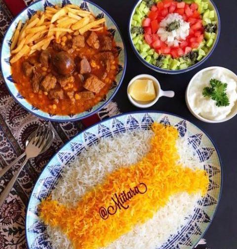 عکس سفره قیمه