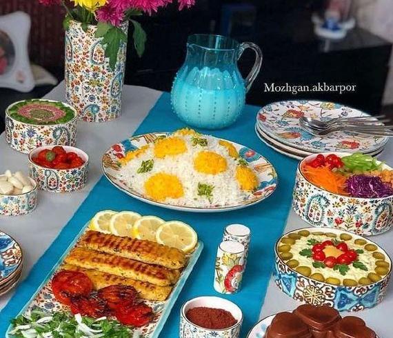 عکس سفره شام لاکچری