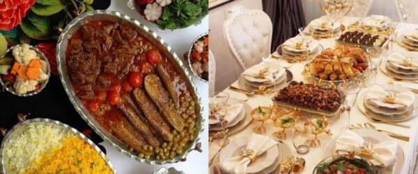 عکس سفره شام لاکچری