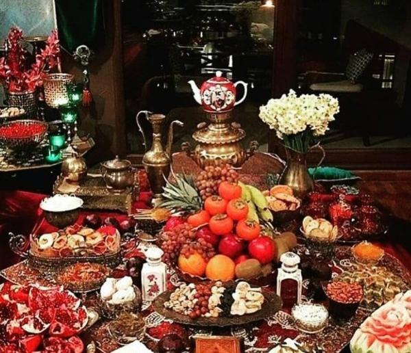 عکس دیزاین سفره شب یلدا