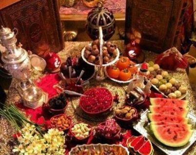 عکس دیزاین سفره شب یلدا