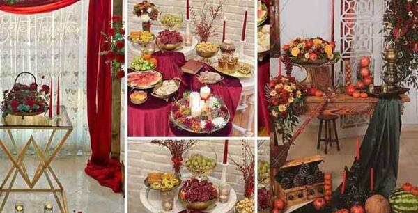 عکس دیزاین سفره شب یلدا