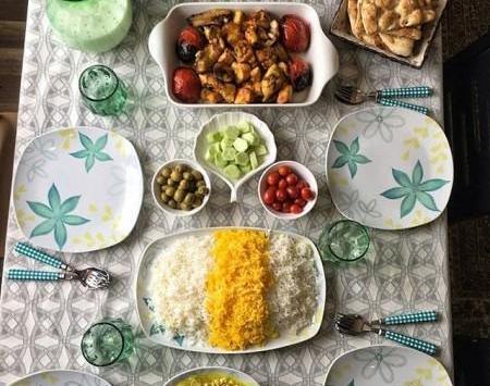 عکس سفره عصرانه ساده