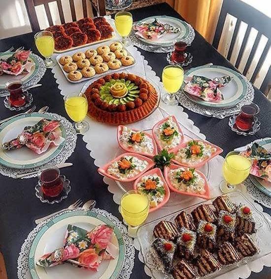 عکس سفره عصرانه ساده