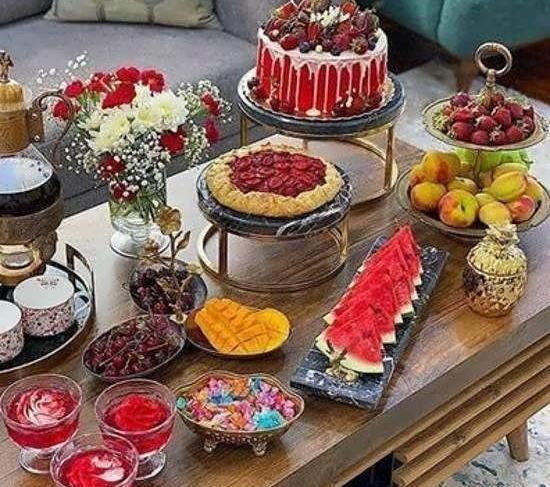 عکس سفره عصرانه ساده