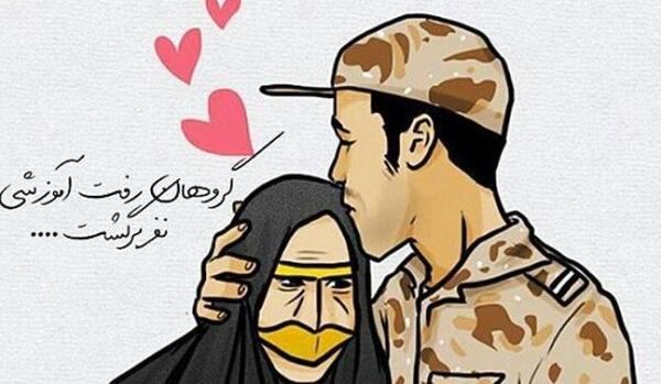 عکس نوشته دلتنگی پسر سربازم