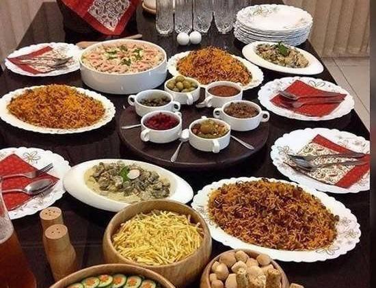 عکس سفره پذیرایی
