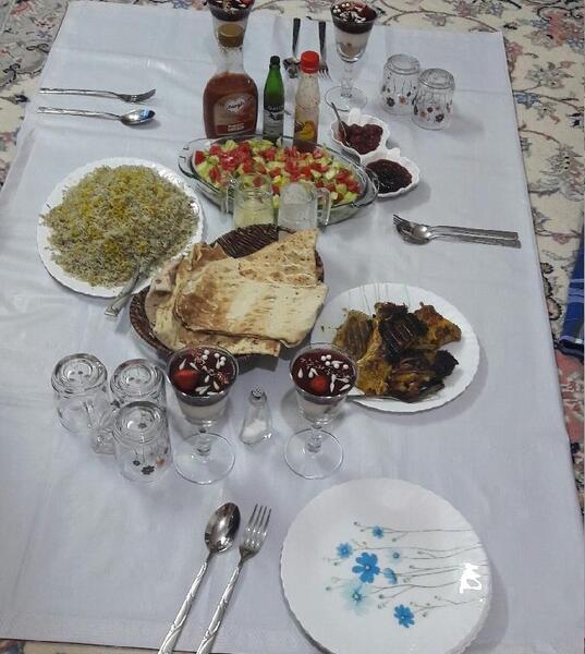 عکس سفره پذیرایی
