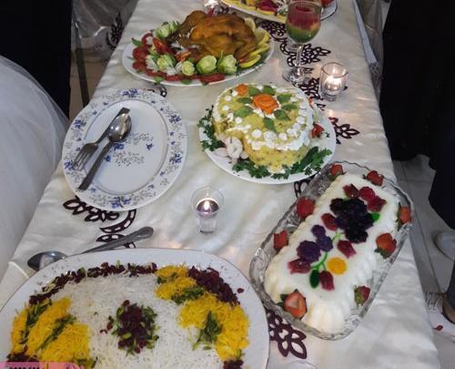عکس سفره پذیرایی