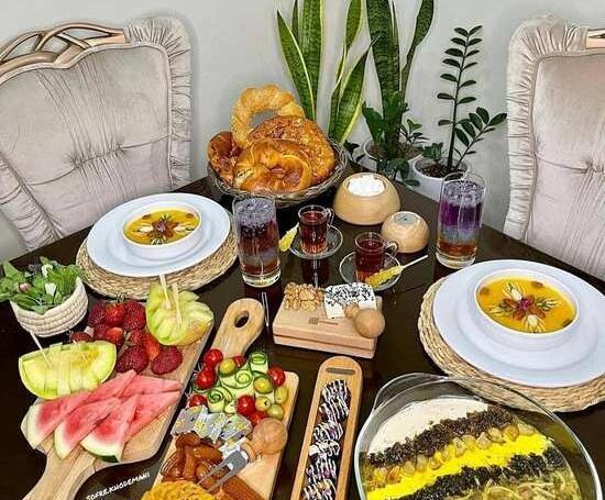 عکس سفره پذیرایی