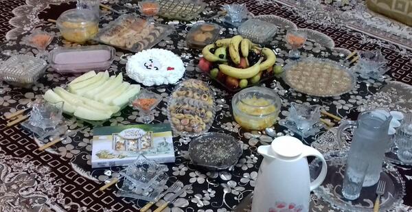 عکس سفره پذیرایی