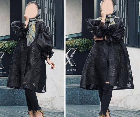 عکس مانتو زنانه مشکی