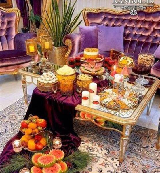 عکس دیزاین میز یلدا