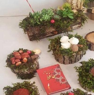 عکس سفره هفت سین با ظروف چوبی