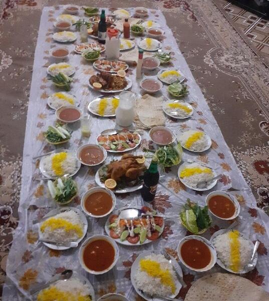 عکس سفره مهمانی