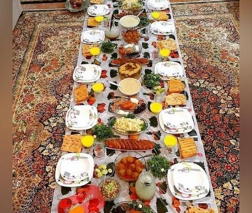 عکس سفره مهمانی