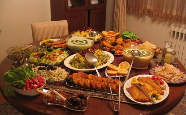 عکس سفره غذا شیک