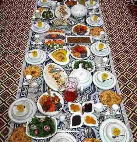 عکس طبیعی سفره افطار