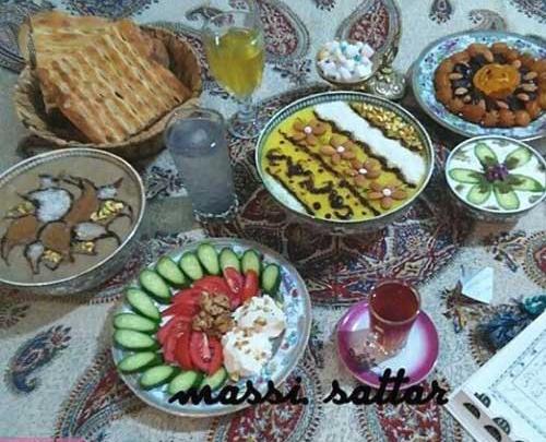 عکس طبیعی سفره افطار
